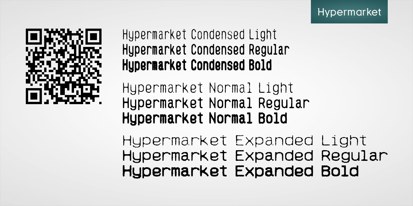 Пример шрифта Hypermarket Exp